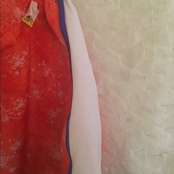 Danskin now orange/white/blue short lady sz xxl - Picture 6 of 10